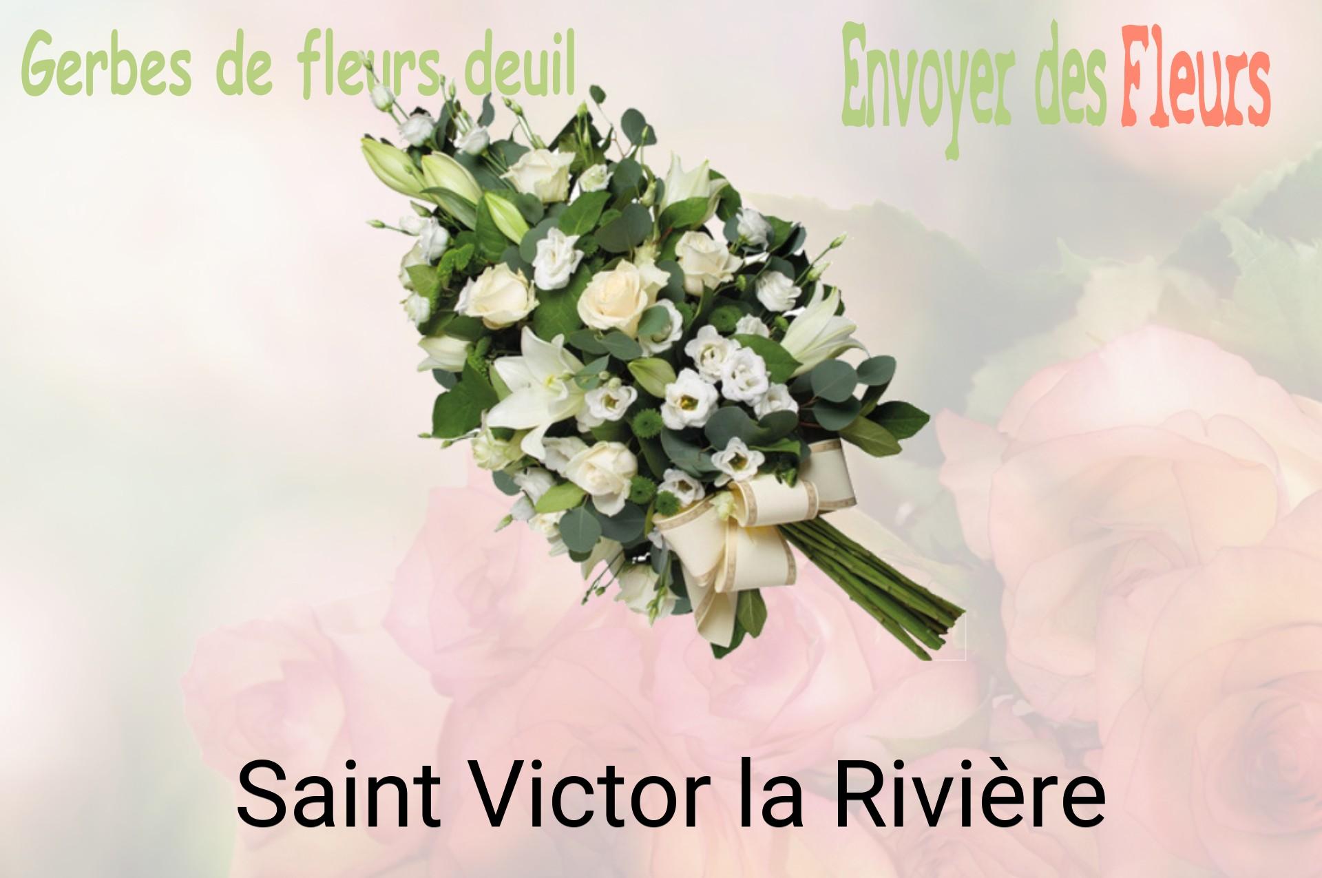 Gerbe de fleurs de deuil livrée à Saint-Victor-la-Rivière
